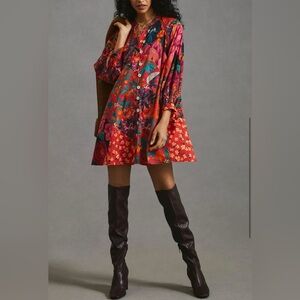 Farm Rio Printed Mini Tunic Dress